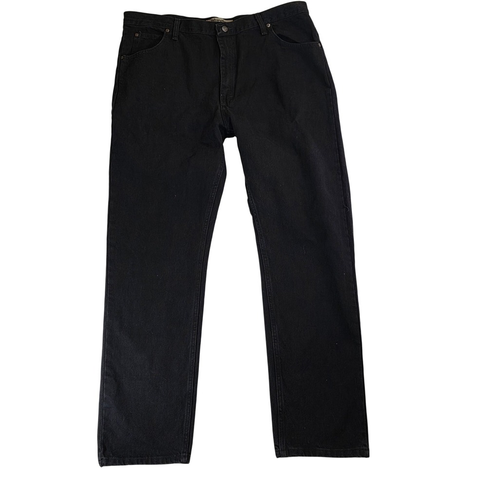 Wrangler Authentics Jeans Mens 40x34 Black Straight Leg Workwear Gorpcore Casual